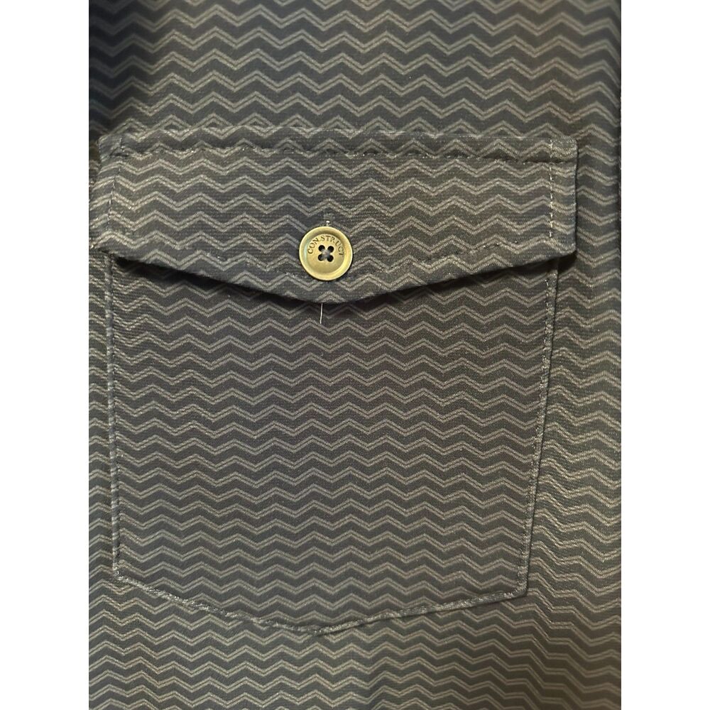Con.Struct Mens 4 Way Stretch Zig Zag Button Down… - image 4